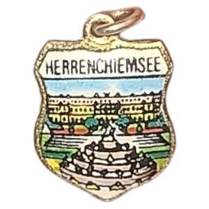 HERRENCHIEMSEE REU 800 Silver‎ Travel Shield Crest Bracelet Charm Pendant